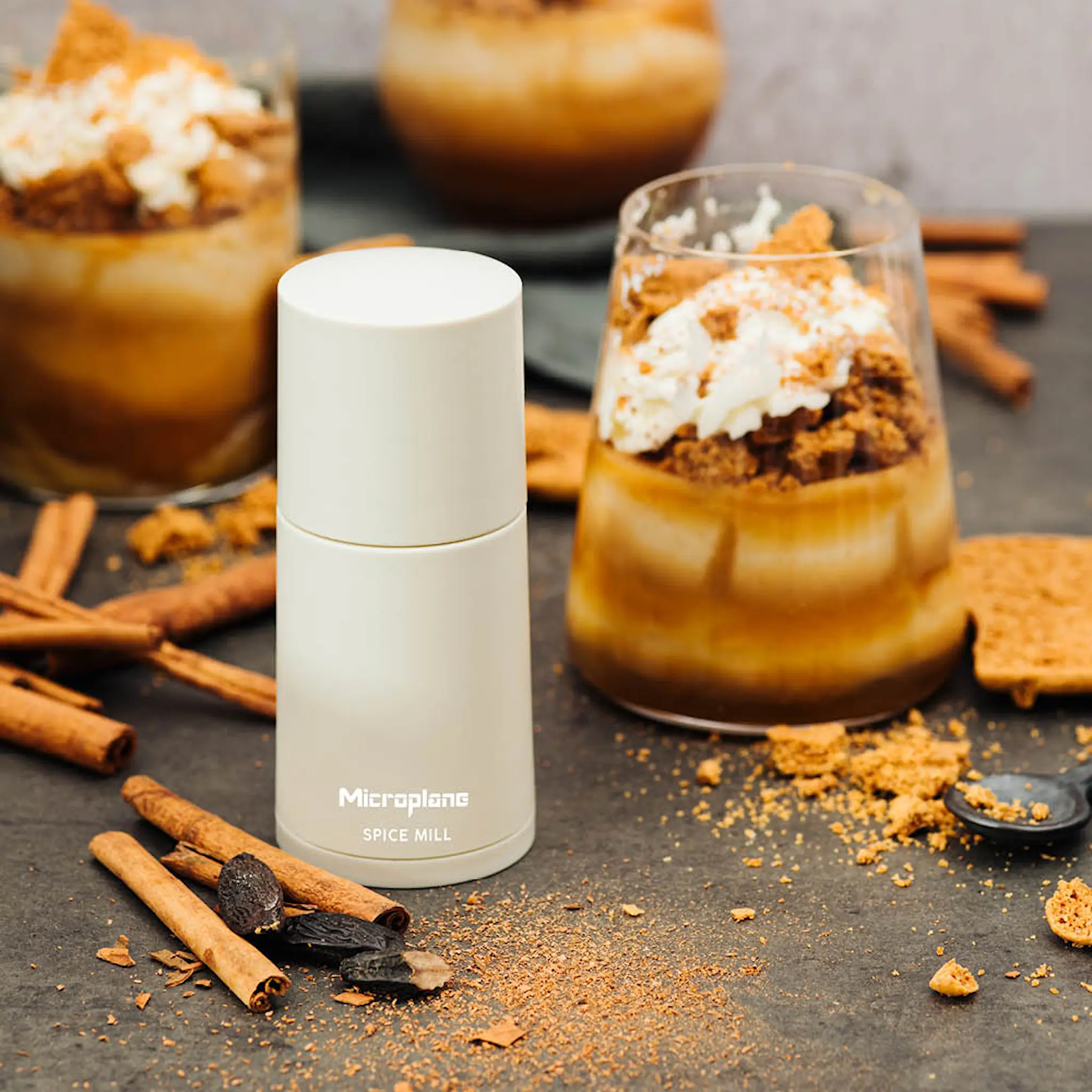 Microplane Spice Mill kryddkvarn 12 cm cashmere beige