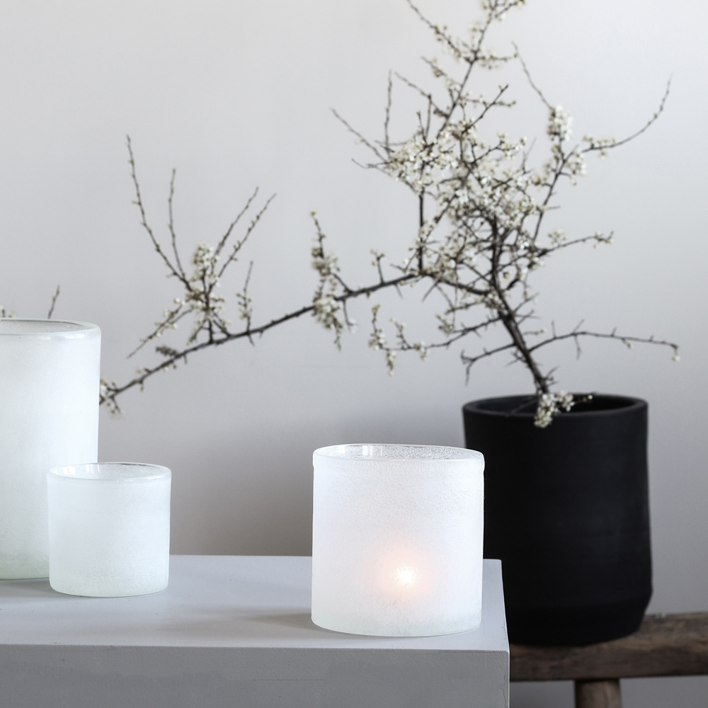 Tell Me More Frost lyslykt 9x9 cm white