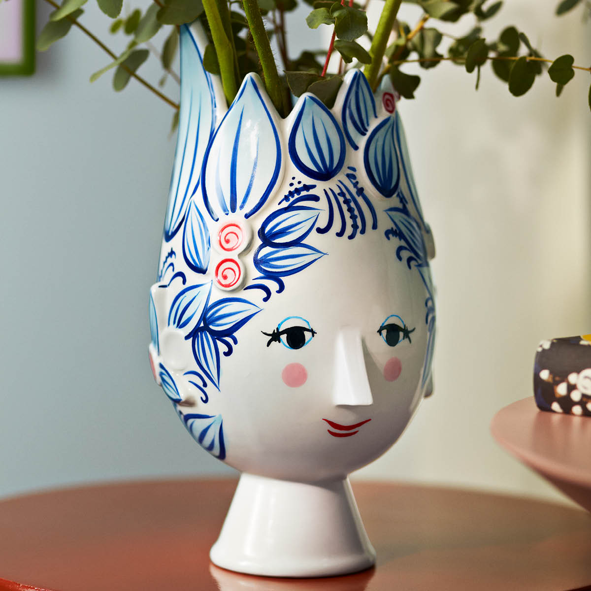 Bjørn Wiinblad Titania vas 25 cm blå