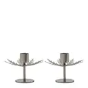 Snowflake ljusstake i järn 2-pack silver