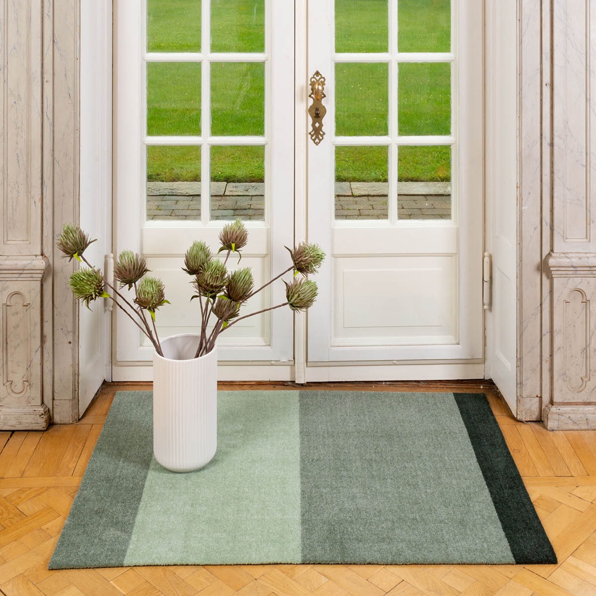 Tica Copenhagen Stripes Horizontally golvmatta 120x67 cm grön