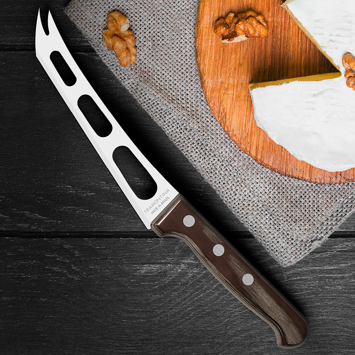 Tramontina Polywood ostkniv 26 cm brun