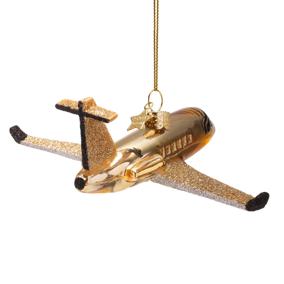 Vondels House of Luxury Riippukorste lentokone 6 cm Kulta