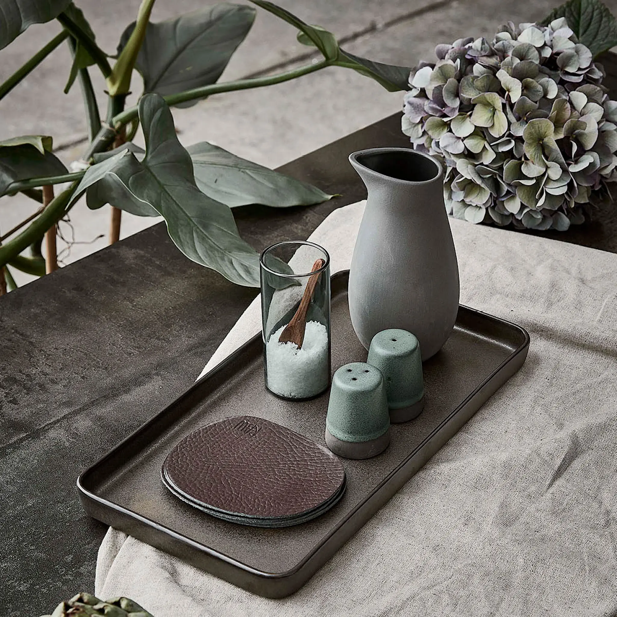 Aida Raw Vati 34x18 cm Metallic Brown