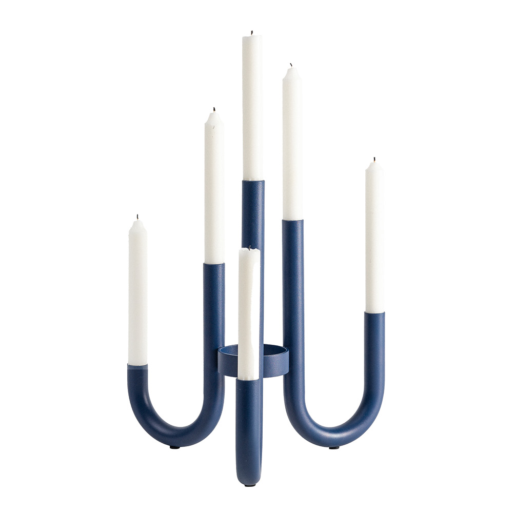 Design House Stockholm - Turn Kynttilänjalka 32,5 cm Sininen