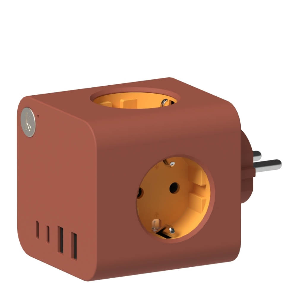 Kreafunk Ampie monipistorasia USB-A/USB-C terrakotta