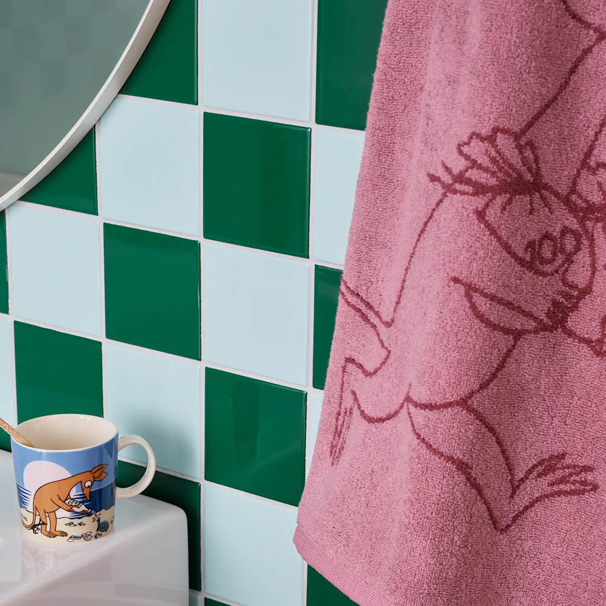 Moomin Arabia Muumi Käsipyyhe Nipsu 50x70 cm Mauve