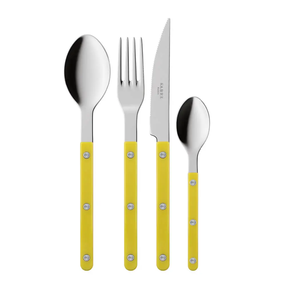 Bistrot ruokailuvälinesarja 4 kpl Yellow