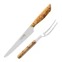 Gourmet knivset trancherkniv 22,6 cm & gaffel masurbjörk