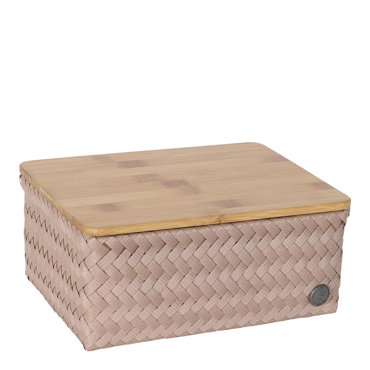 Handed By Top Fit Medium hög förvaringskorg med lock 24x18x11 cm caffè latte