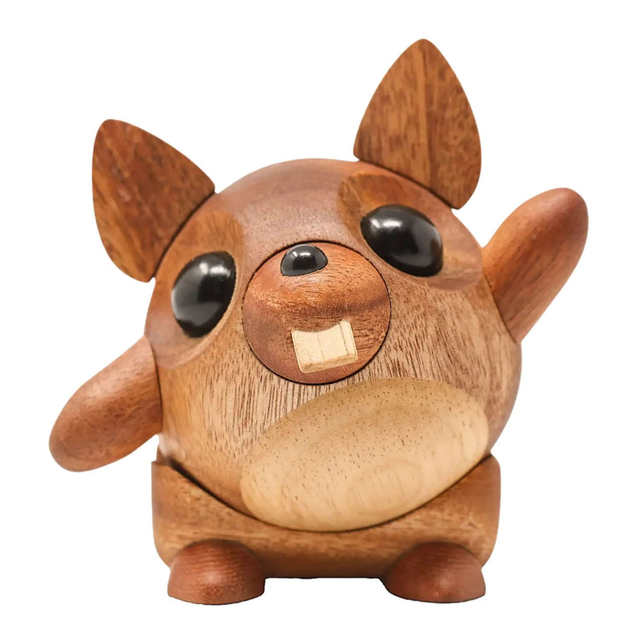 FableWood Puufiguuri Orava Egon 10 cm Mahonki/Kumipuu