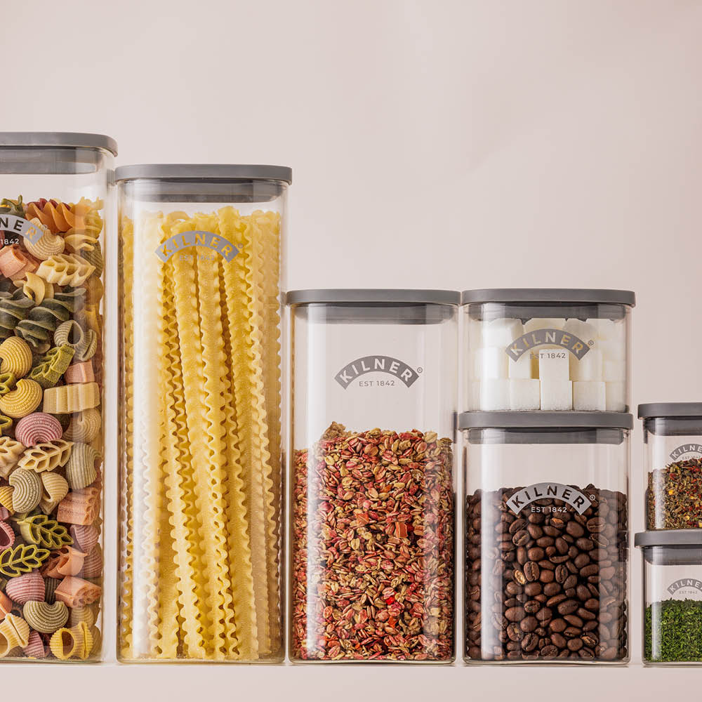 Kilner Fresh XL förvaringsburk 2 L glas/grå