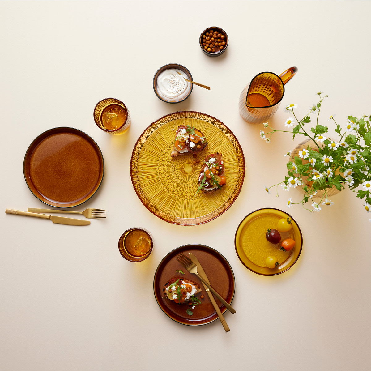 Bitz Kusintha kaffeglas 38 cl 4-pack amber