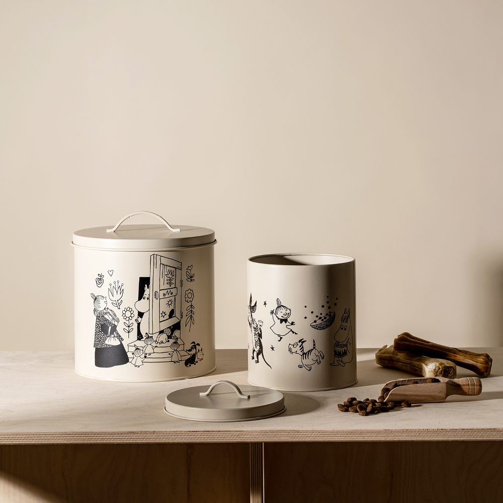 Muurla Mummi for Pets metallboks sett 2 stk Mummi 80 benhvit/svart