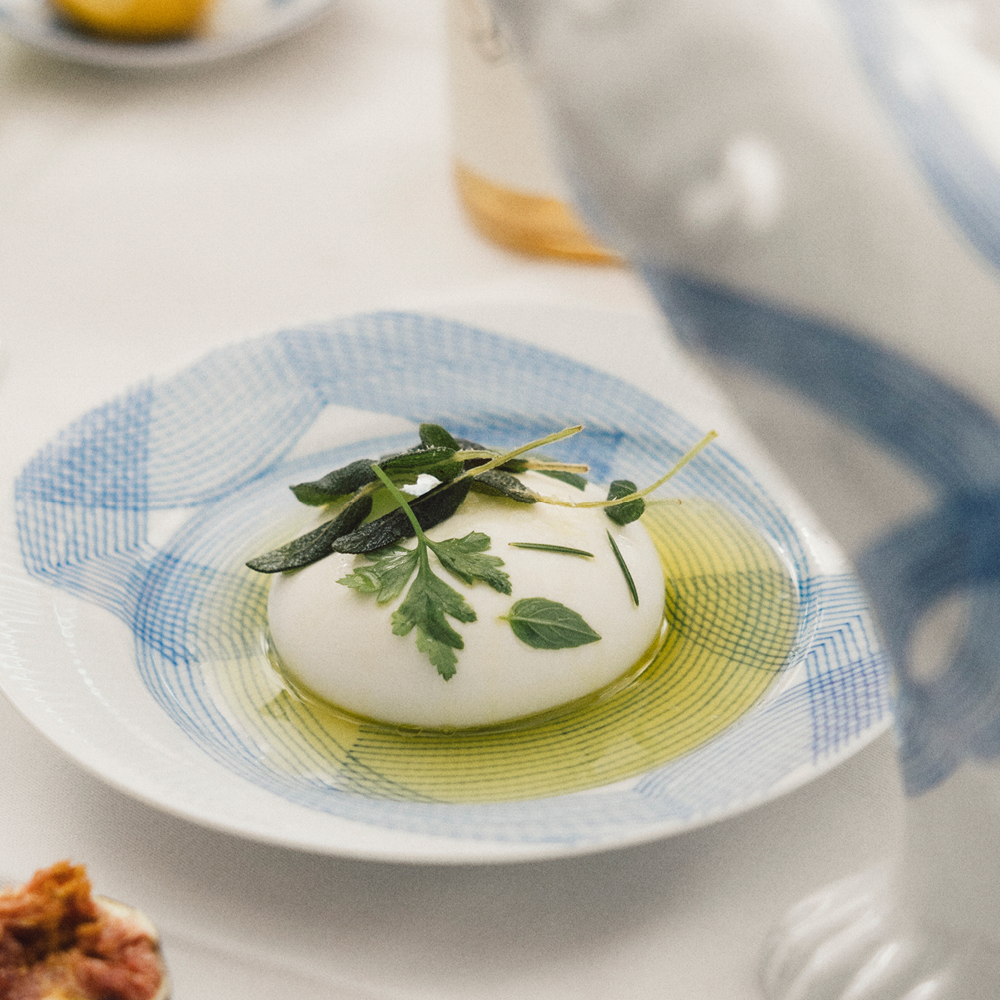 Royal Copenhagen Motif Lautanen 22 cm Sininen/Valkoinen