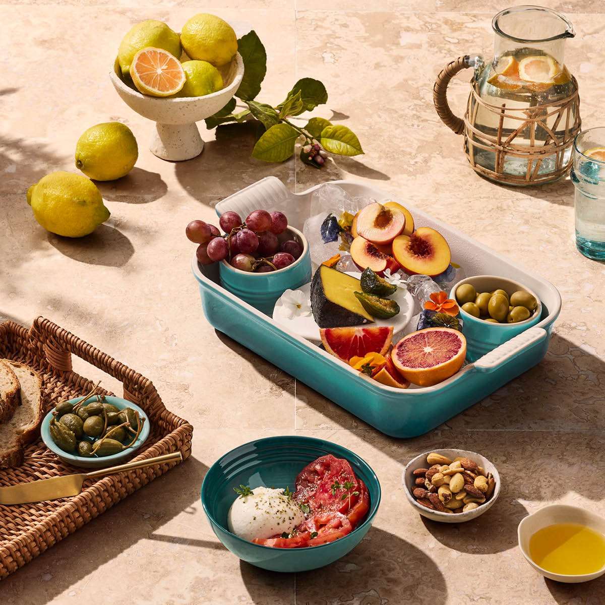 Le Creuset Heritage Uunivuoka 32x24 cm Bleu Riviera