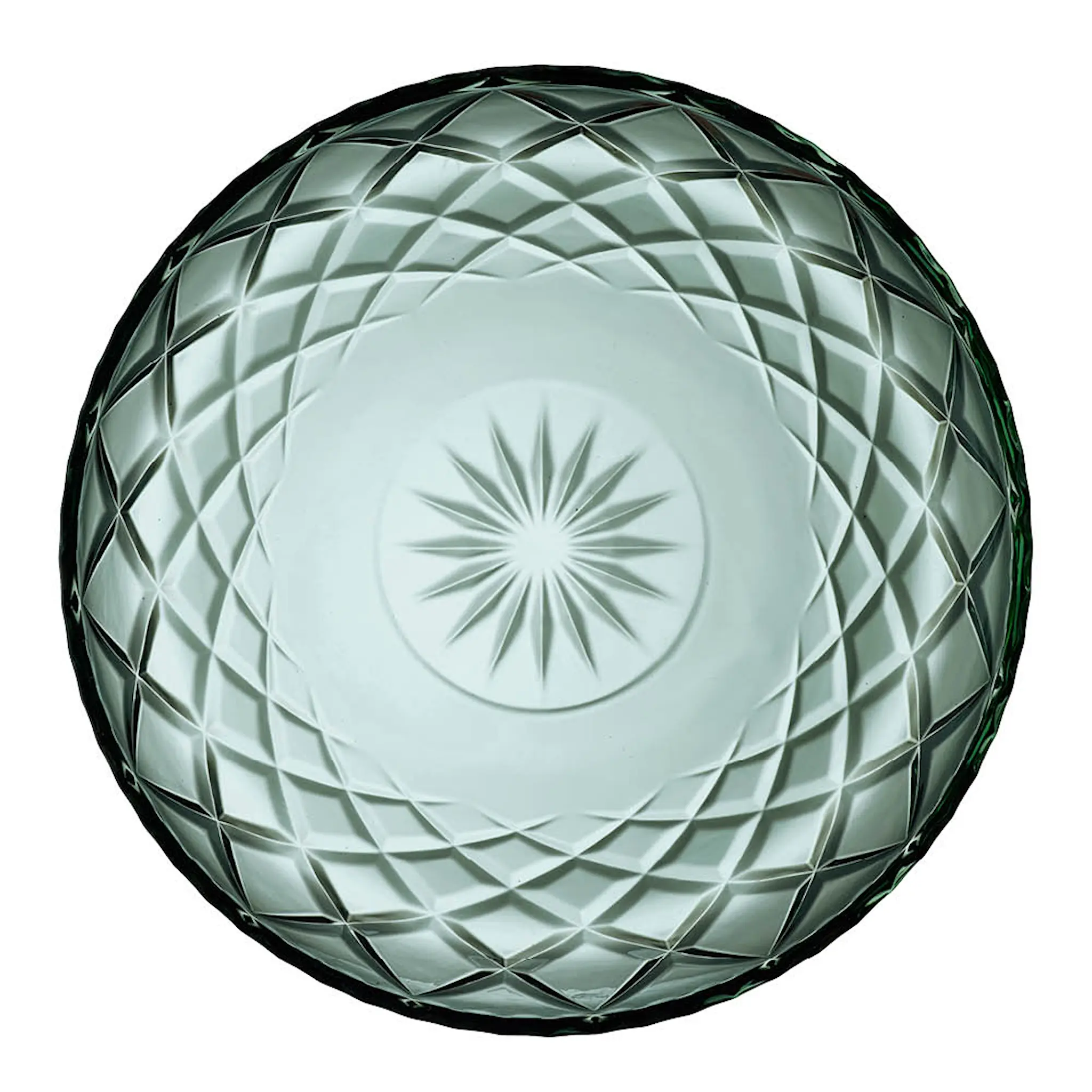 Lyngby Glas Sorrento Fat 30 cm Grön