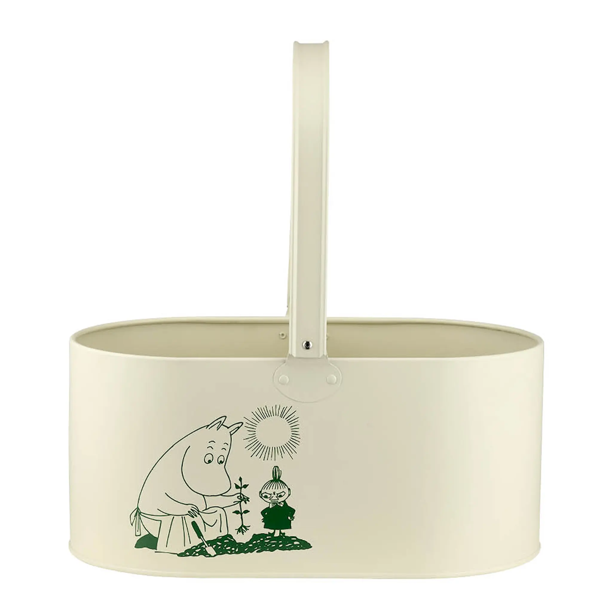 Muurla Mumin spann i plåt 17,5 cm naturvit