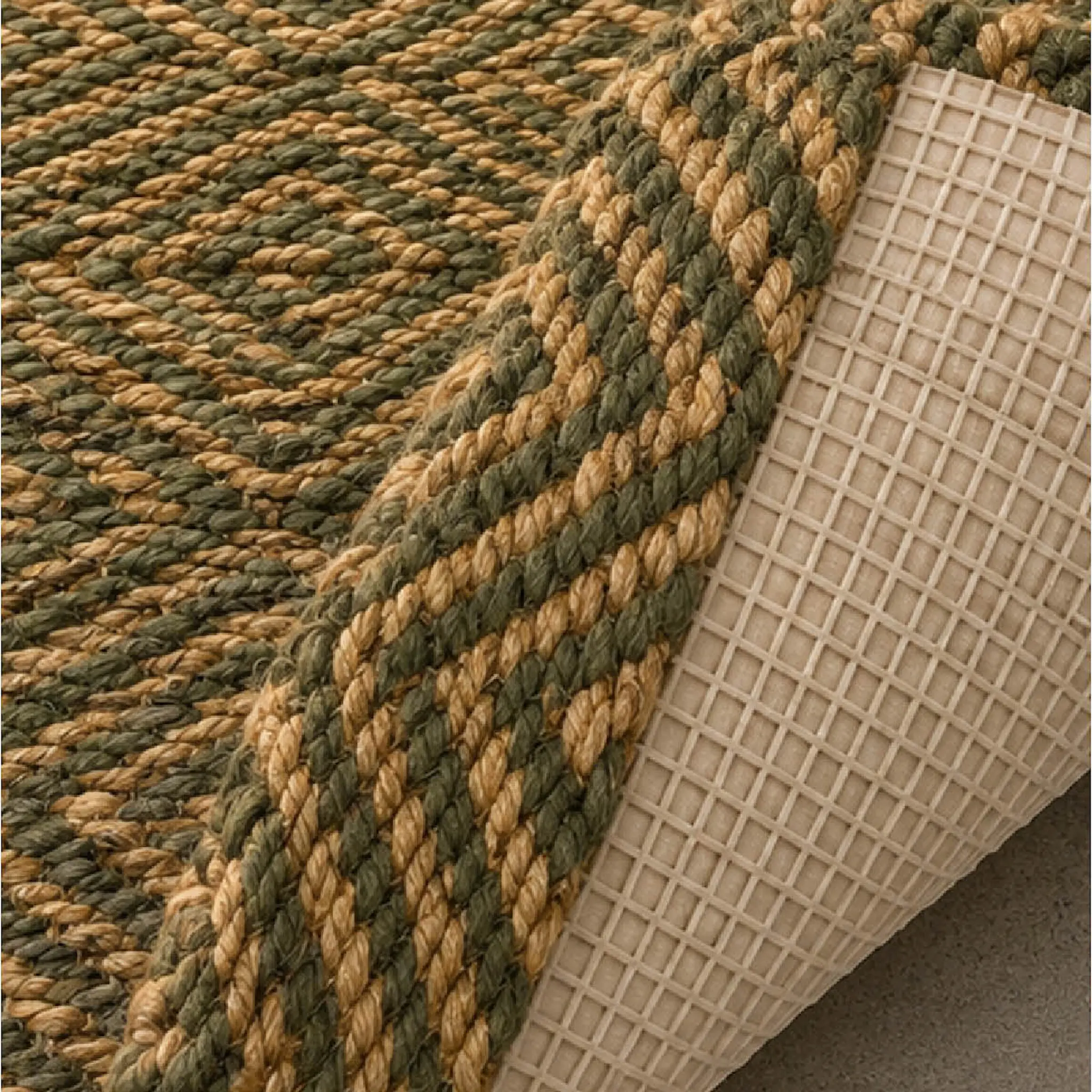 Deco Nord Gåsöga dørmatte 60x90 cm Nature/Olive night
