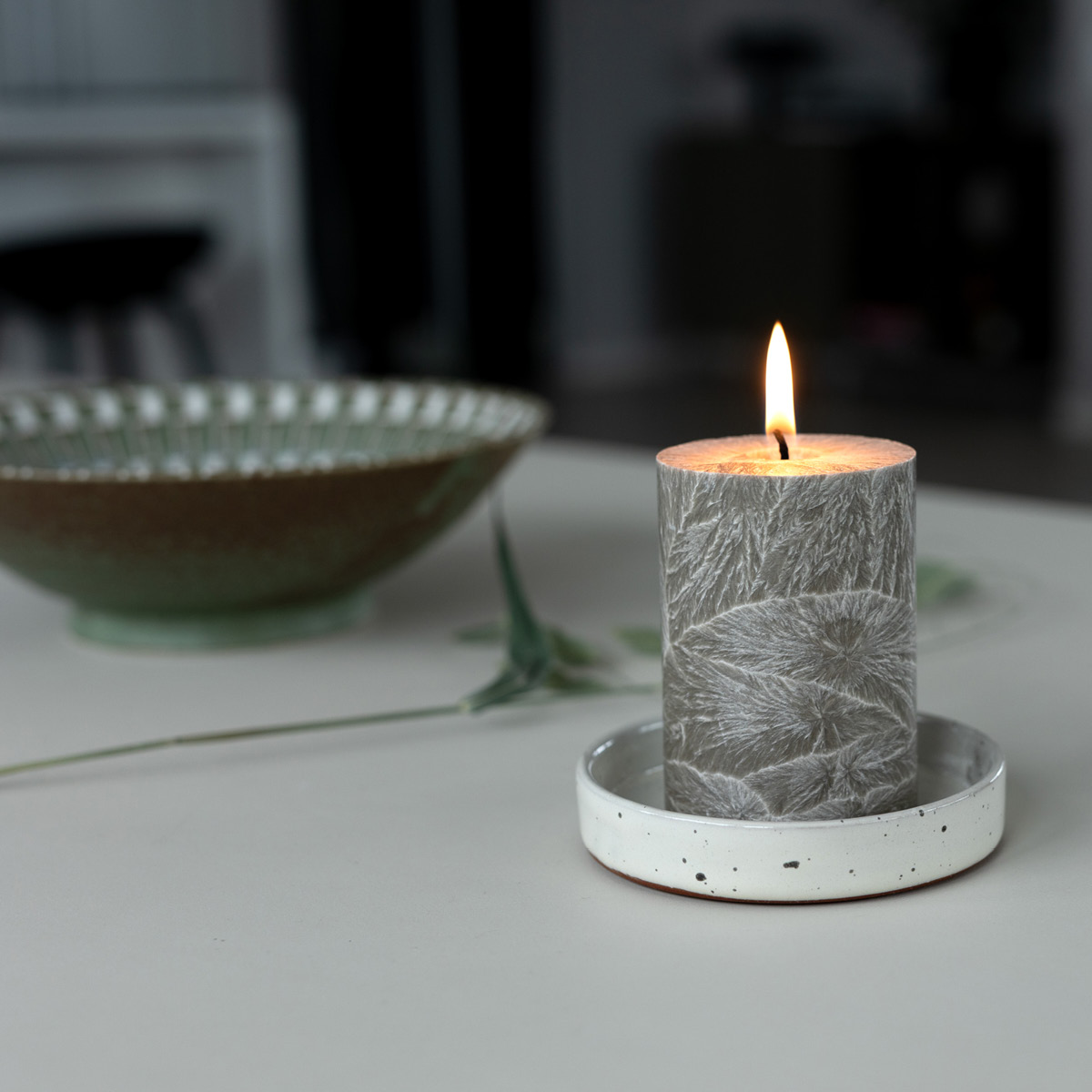 Liljeholmens Shea blockljus 6,7x10 cm nougat