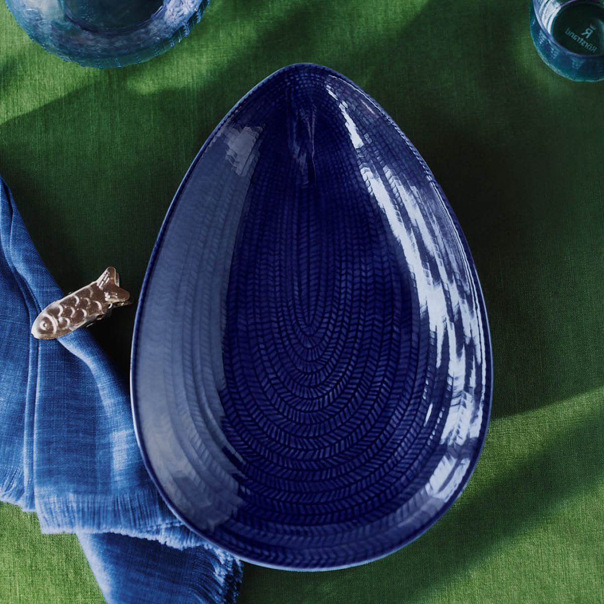 Rörstrand Blå Eld Tarjoiluastia 20x29 cm Sininen