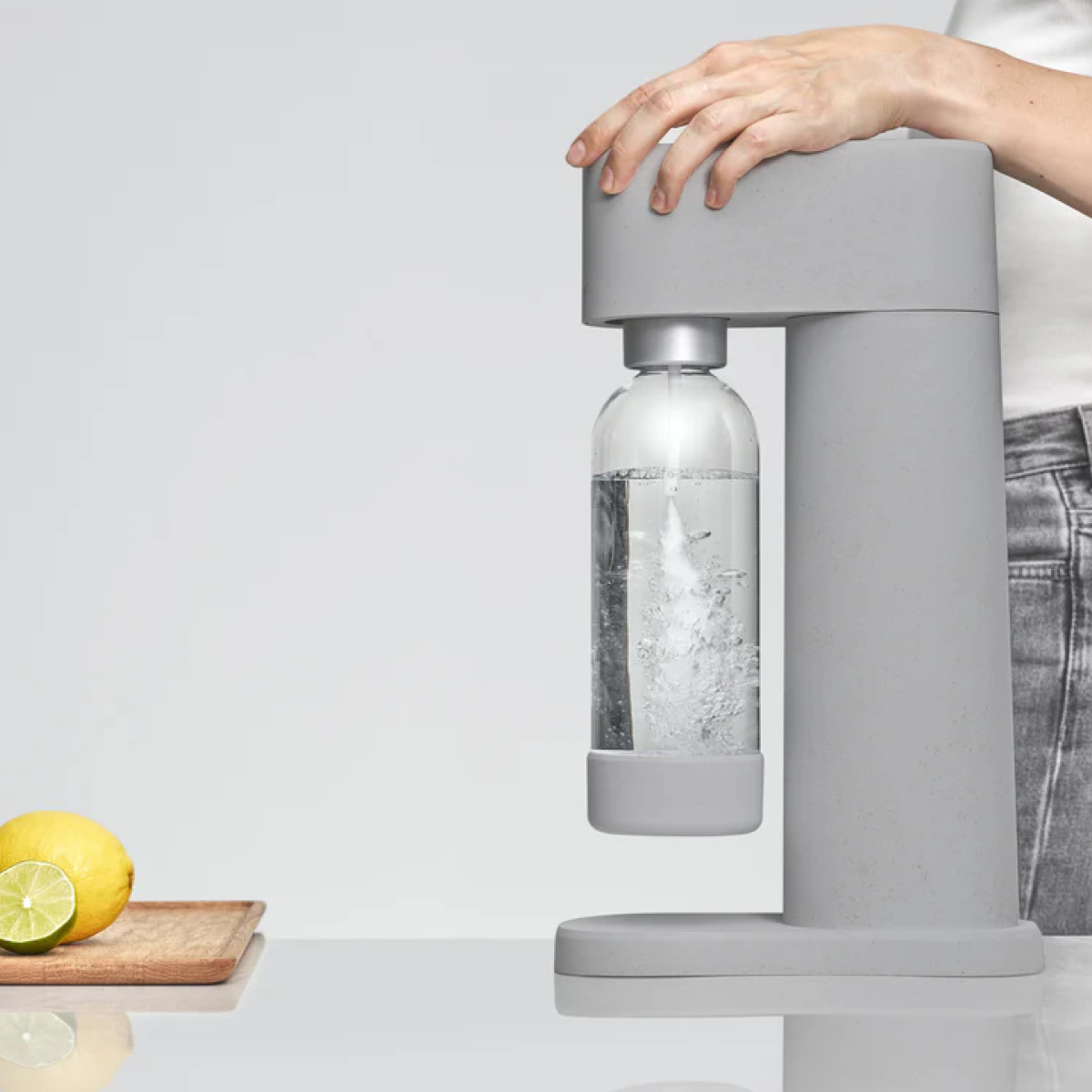 MySoda Woody kolsyremaskin utan cylinder grå