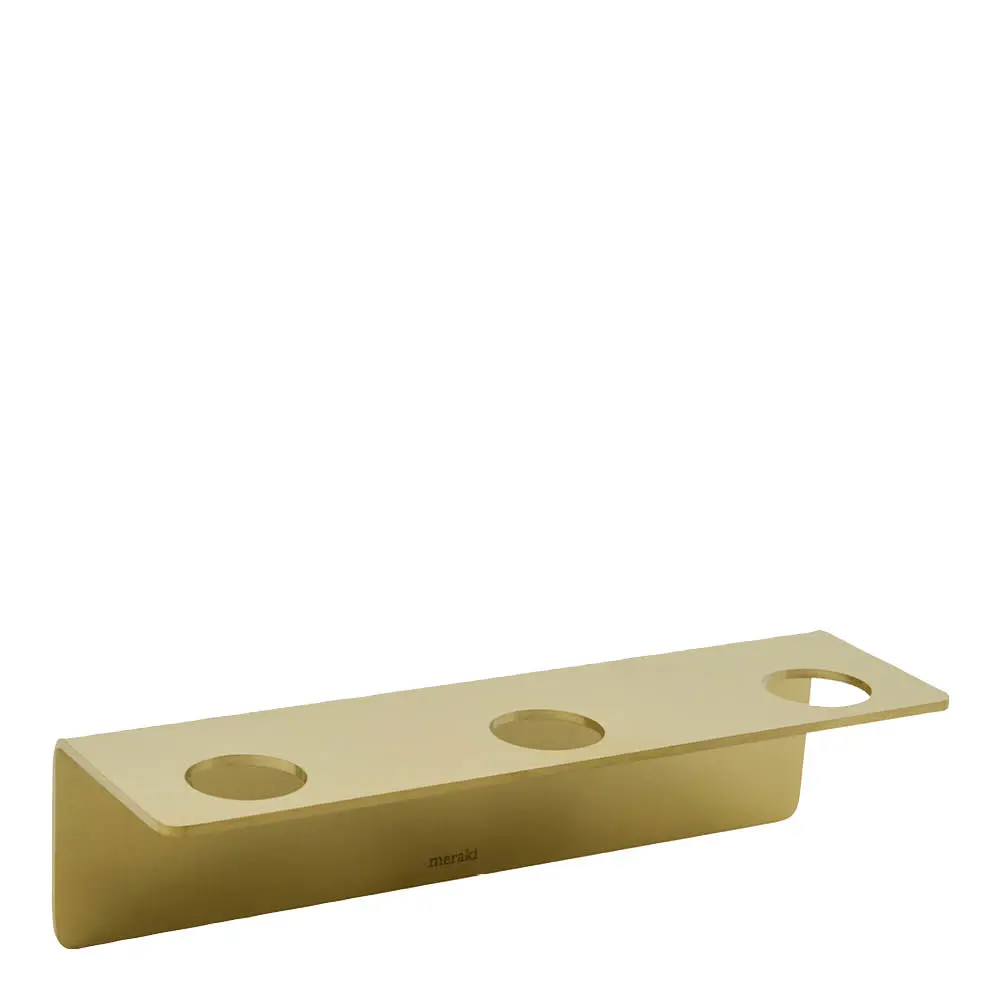 Såpepumpeholder 3 hull børstet messing