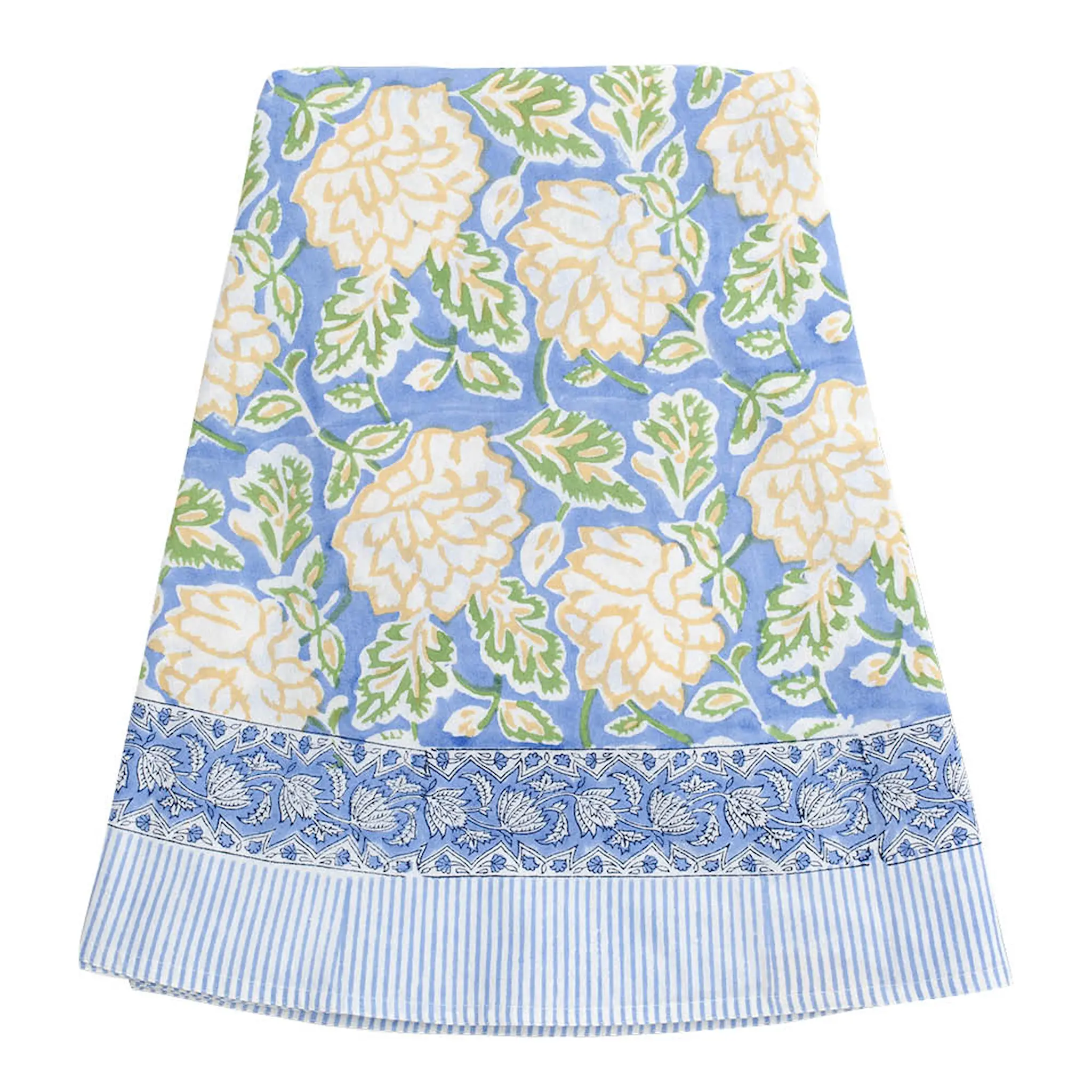 Chamois Dahila duk Ø220 cm blå/gul