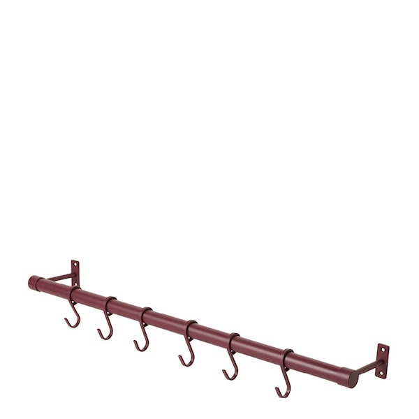 HANG-IT köksstång med krokar 70 cm vinröd