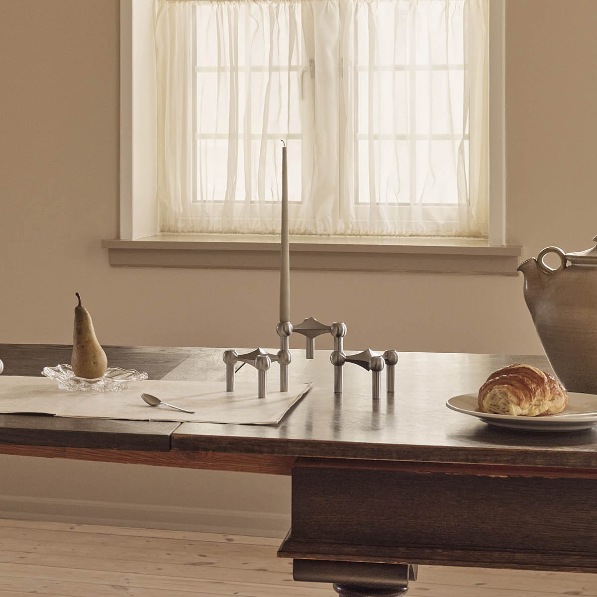 Stoff Nagel Nagel ljusstake 6,9 cm 3-pack borstad krom