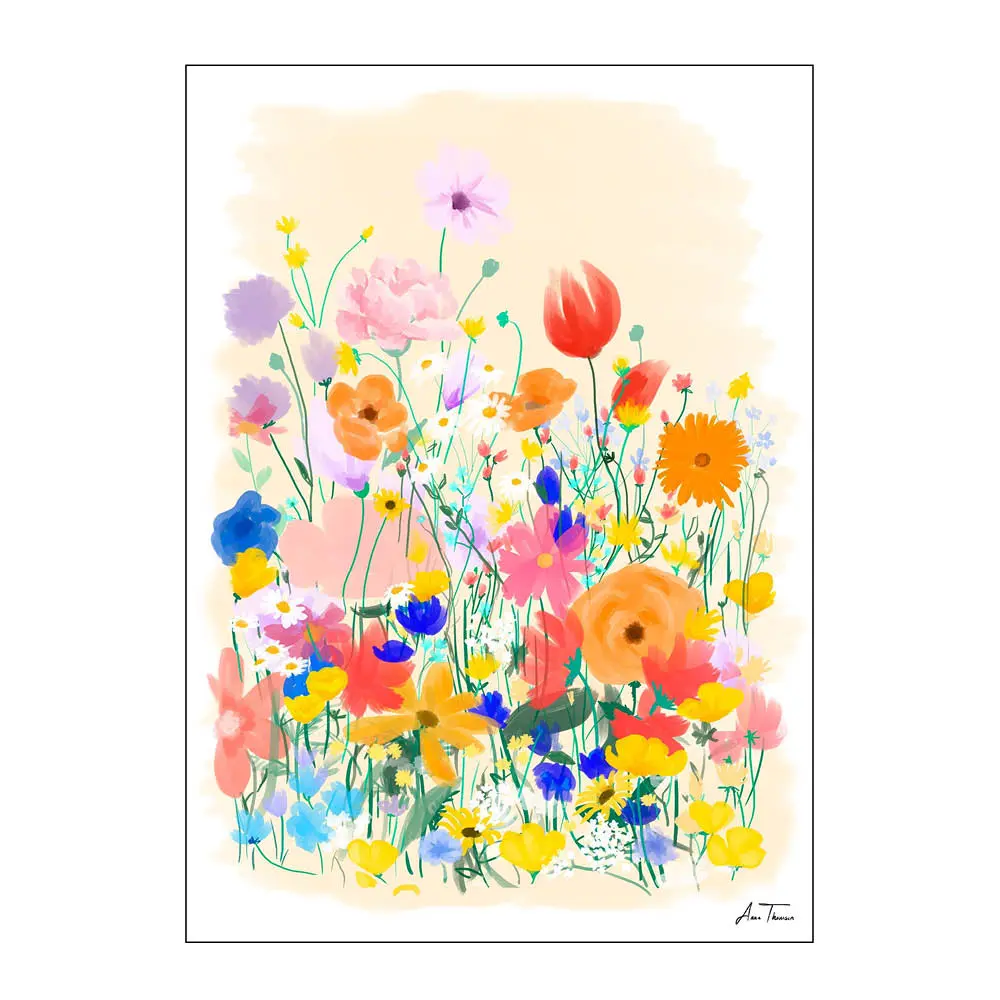 Anna Thomsen Juliste 50x70 cm Field of flowers no1