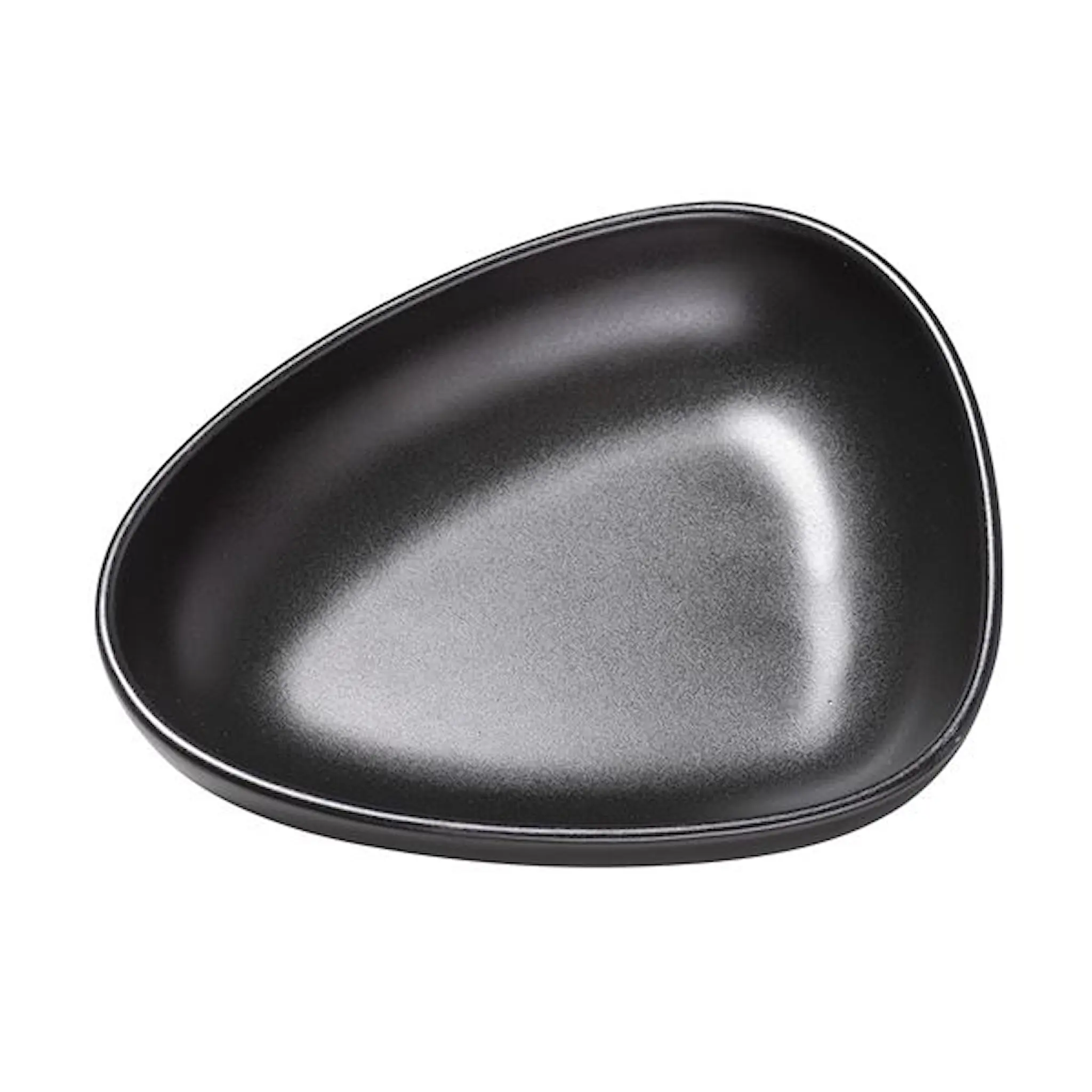 LIND DNA Curve Stoneware Djup Tallrik 22x19 cm Svart
