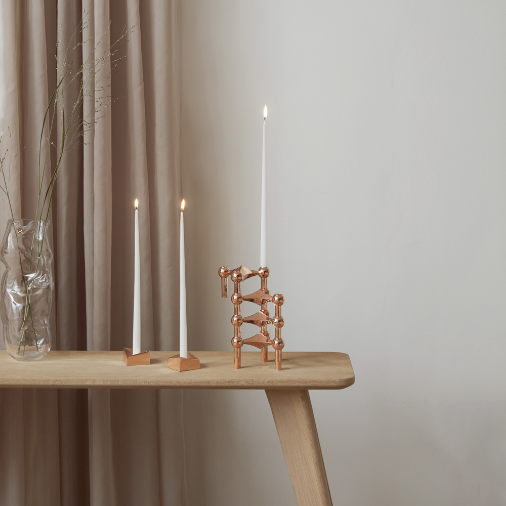 Stoff Nagel Reflect lysestake 3,2x5,5 cm rose gull