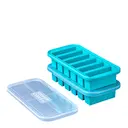 Matförvaring och Lock Silikon Half-cup 6x125 ml 2-pack Blå