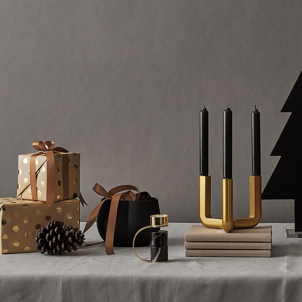 Cooee Lu Ljusstake 3 armar Mässing