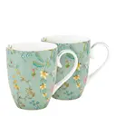 Jolie Flowers stor mugg 36,5 cl 2-pack ljusblå