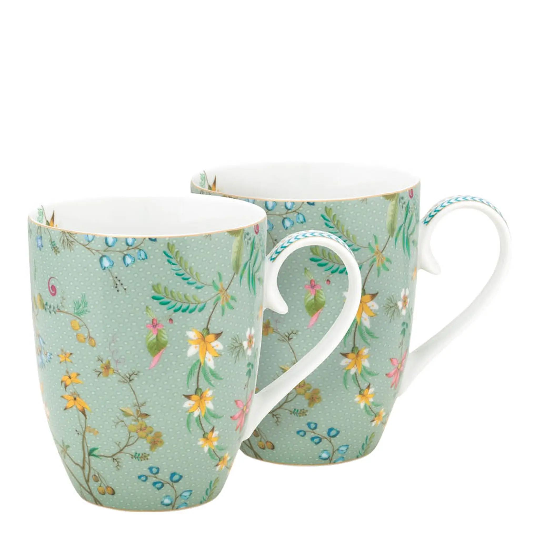 Pip Studio Jolie Flowers Muki 36,5 cl 2 kpl Vaaleansinienn