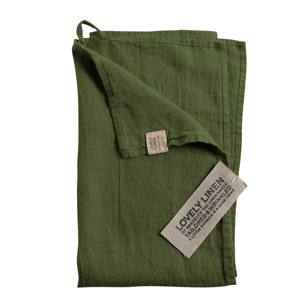 Lovely kjøkkenhåndkle lin 45x70 cm Jeep Green