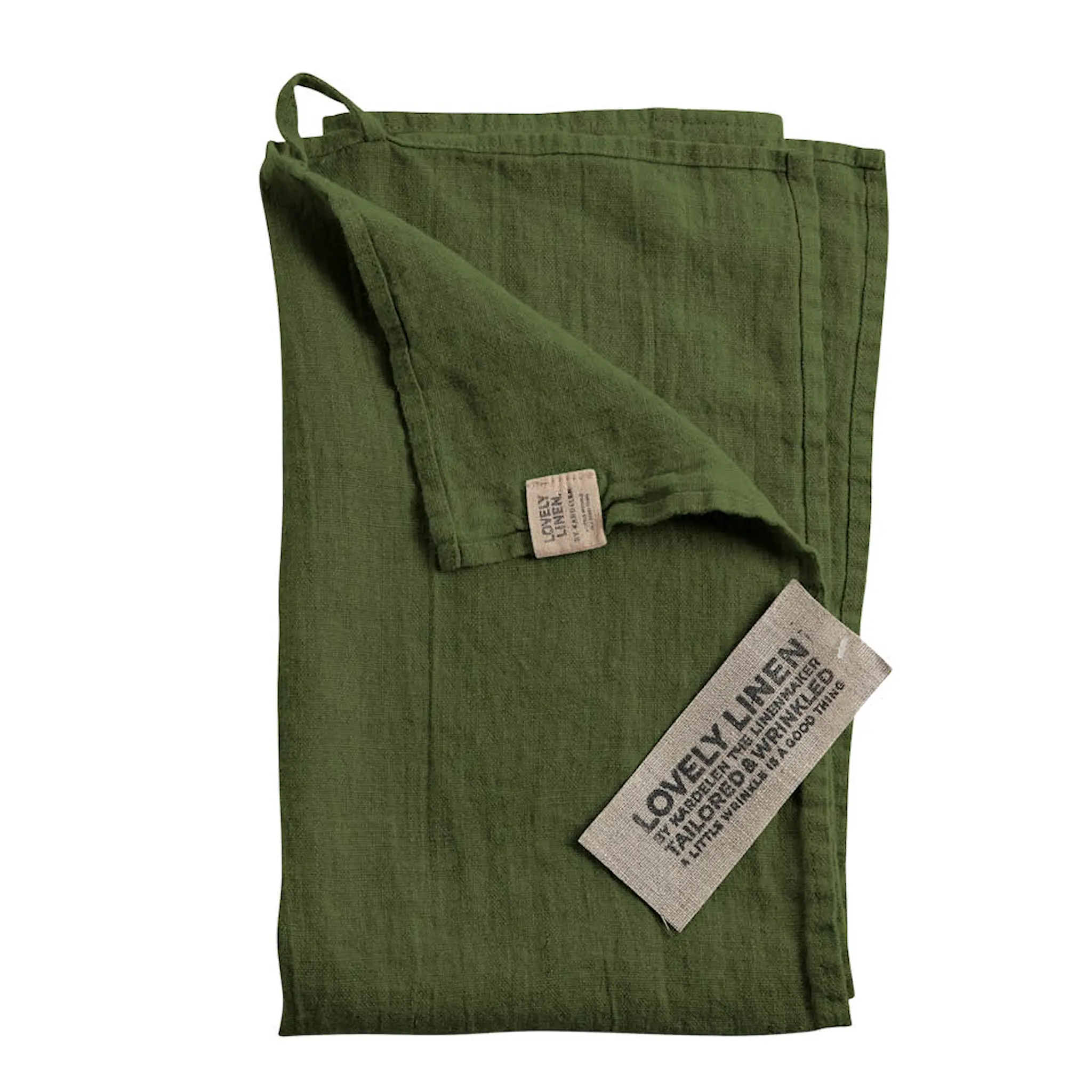 Lovely Linen Lovely kjøkkenhåndkle lin 45x70 cm Jeep Green