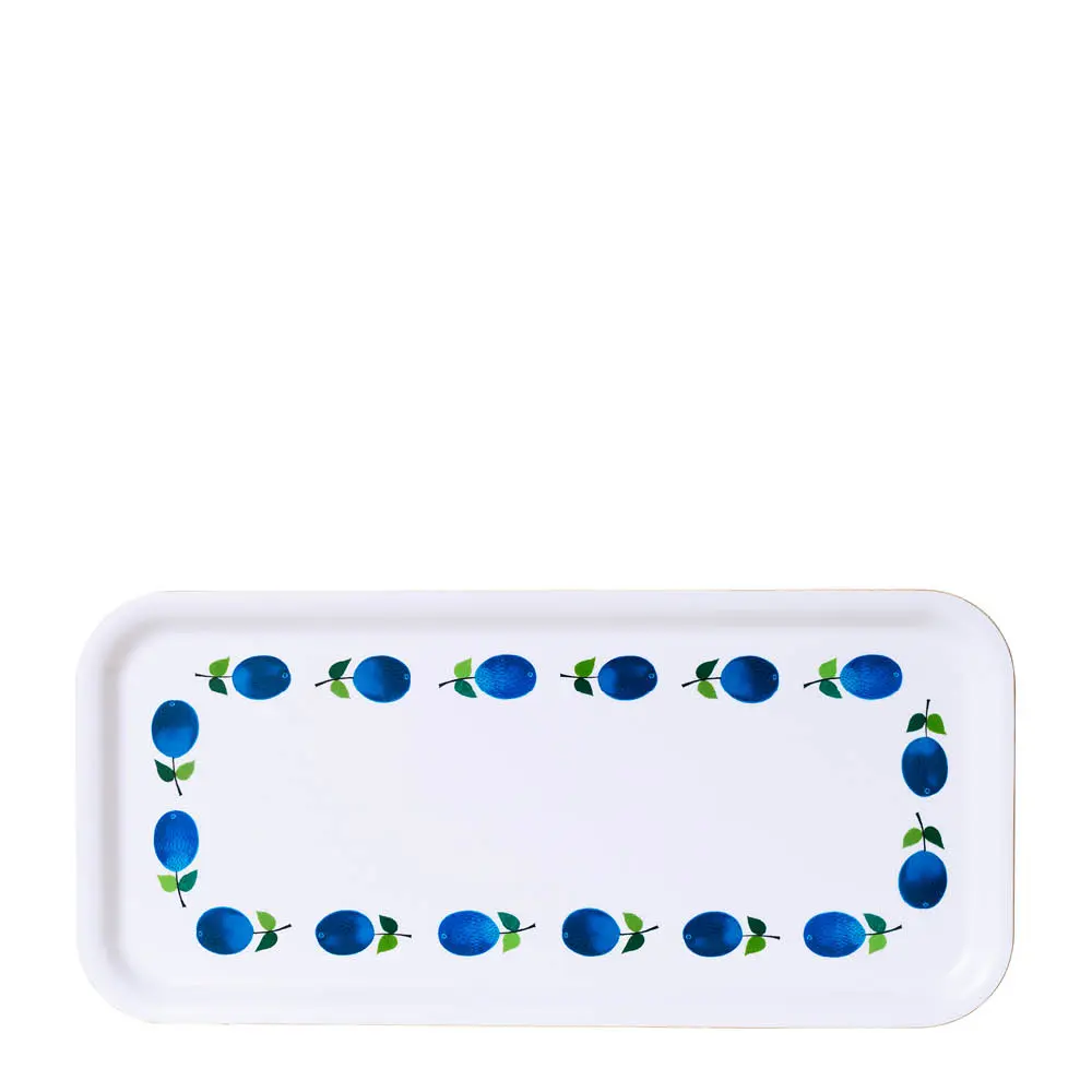 Prunus bricka rektangulär 32x15 cm Sininen