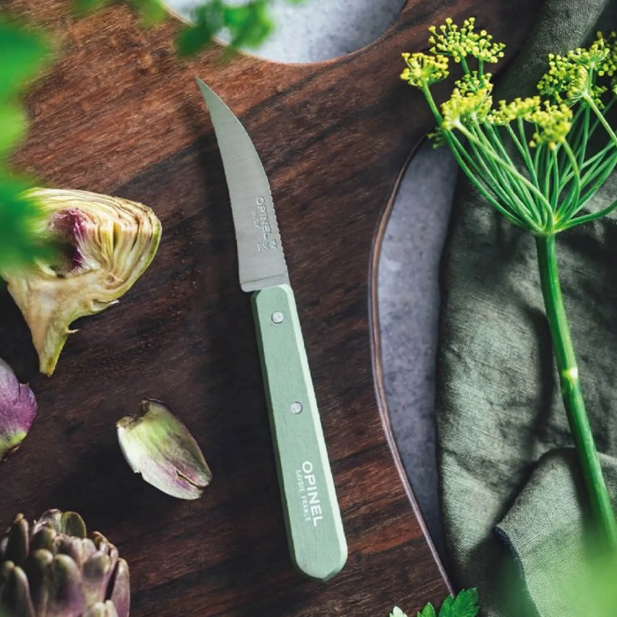 Opinel The Chef's essentials N115 grönsakskniv 16 cm Sage
