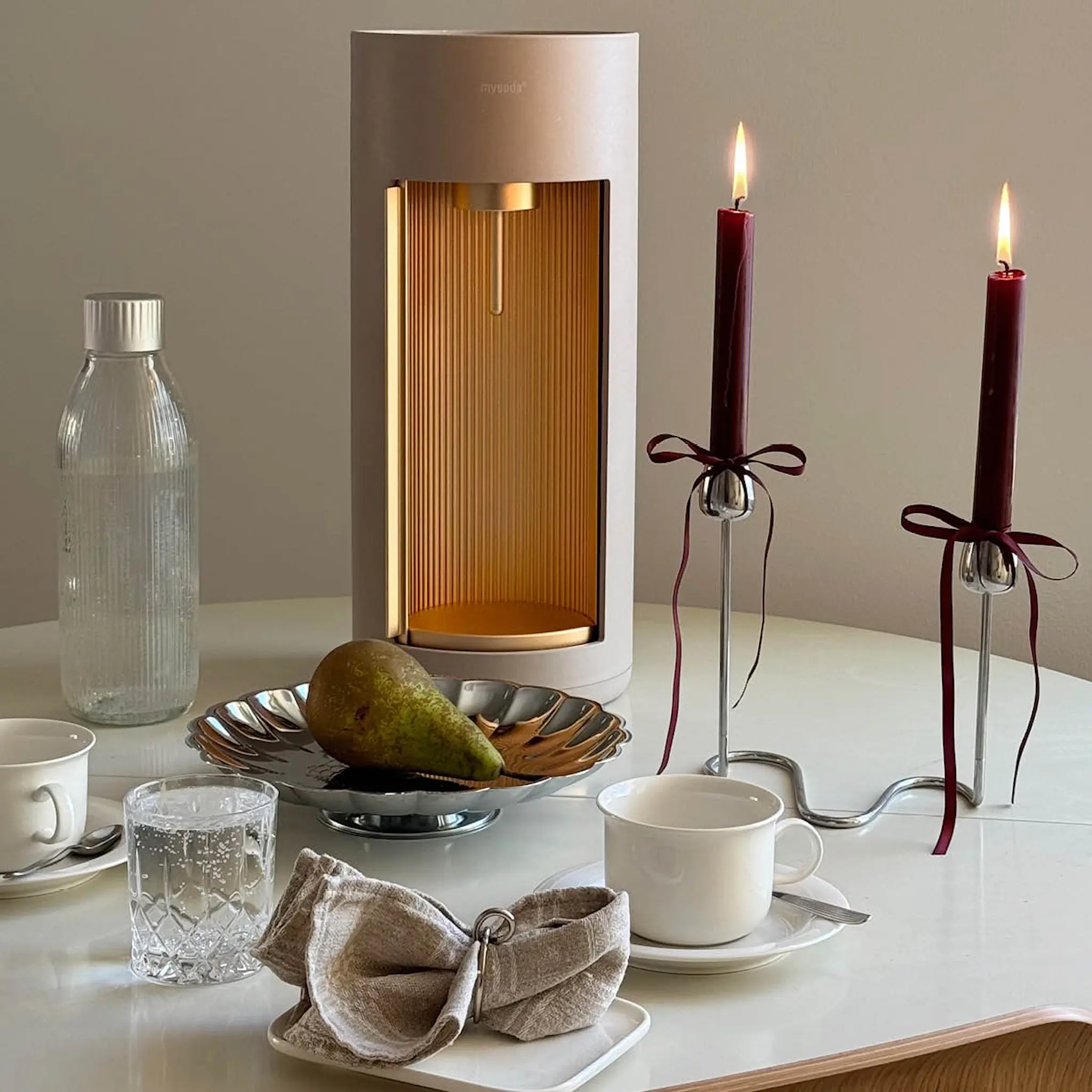 Mysoda Glassy hiilihappolaite 1 L lasipullolla Latte