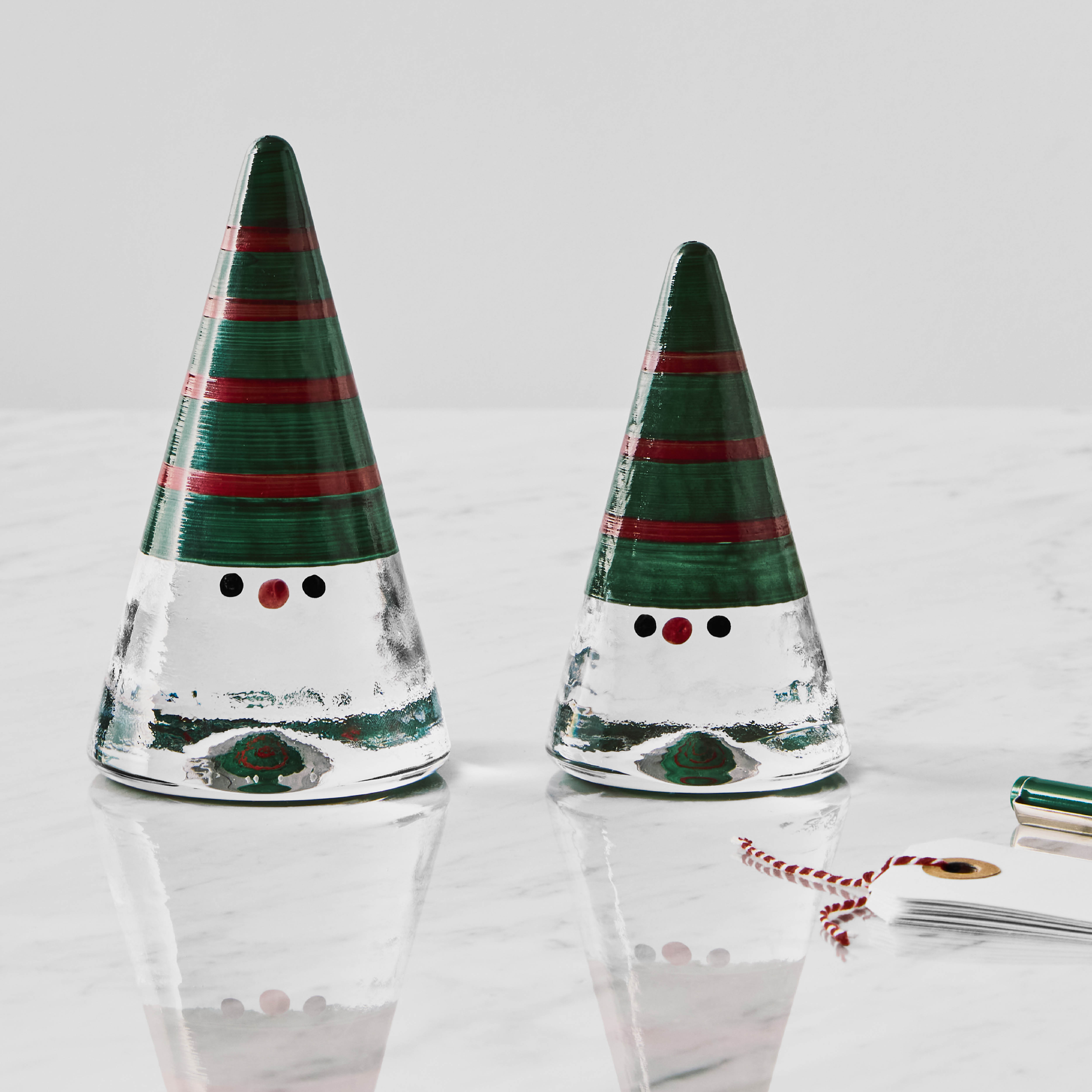 Kosta Boda Noel tomte 11,5 cm grön