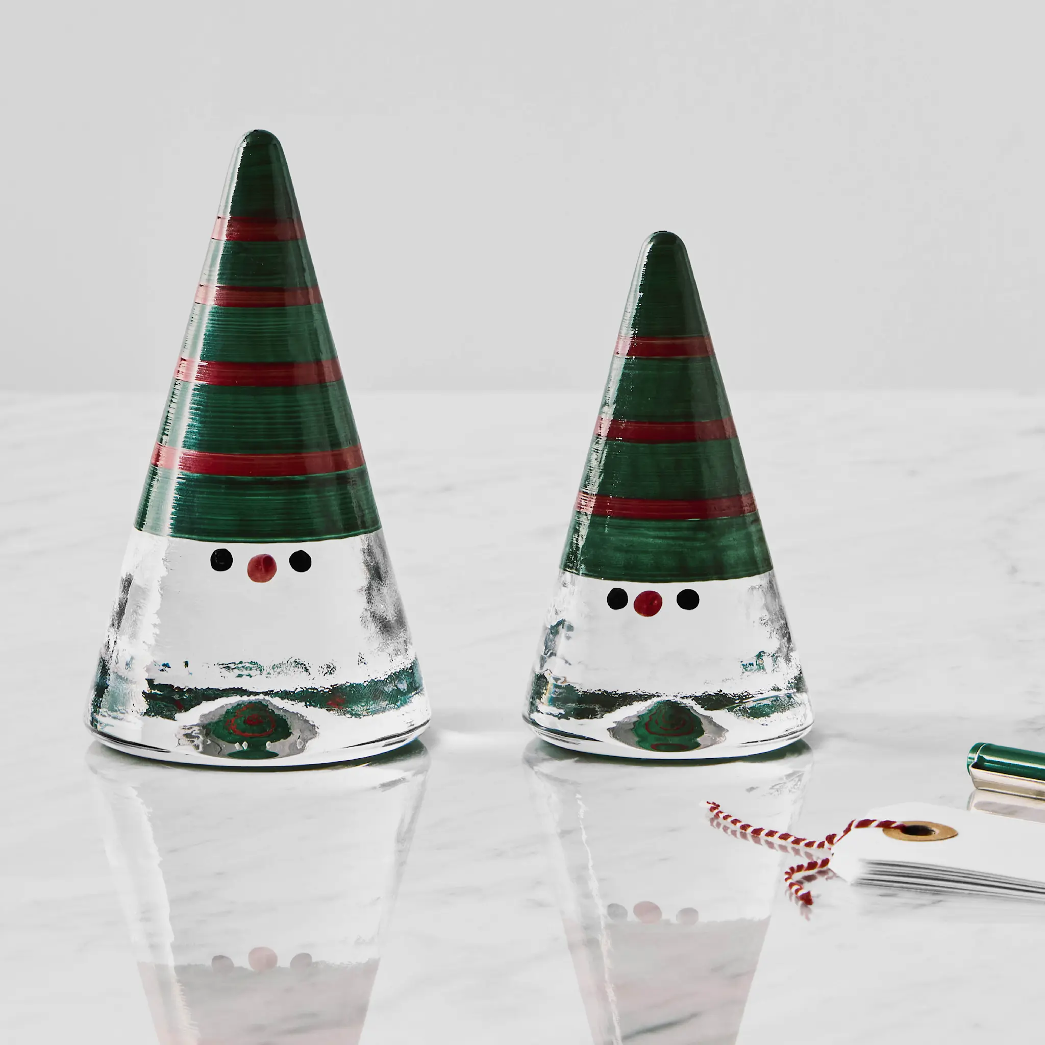 Kosta Boda Noel tomte 11,5 cm grön