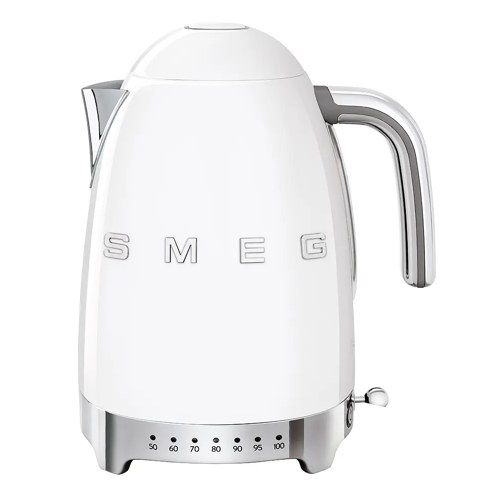 Smeg Vedenkeitin säädettävä lämpötila 1,7L KLF04 Valkoinen
