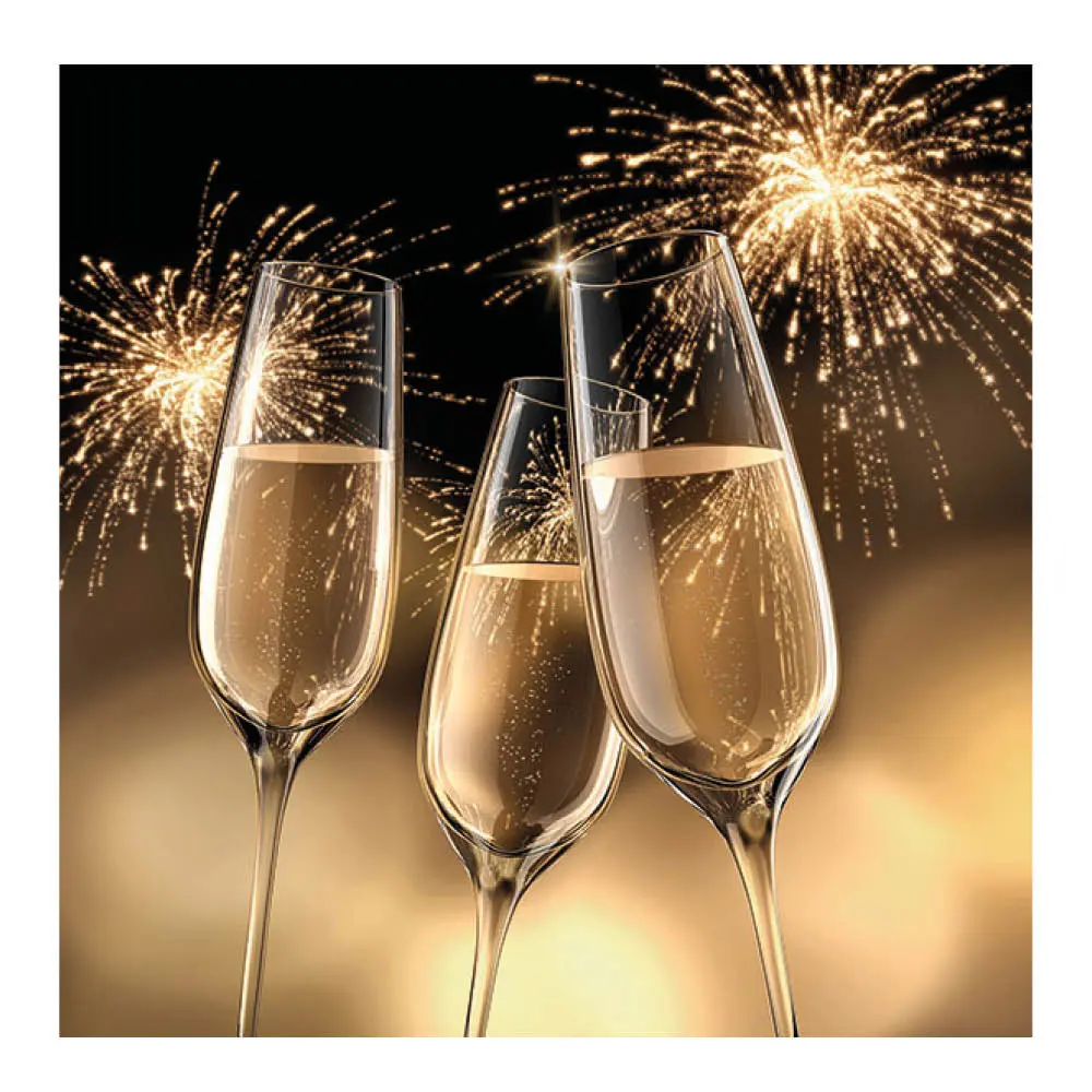 Lautasliina 33x33 cm 20 kpl Celebration Gold
