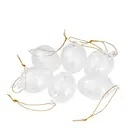 Glasägg 6 cm 6-pack klarglas/vit