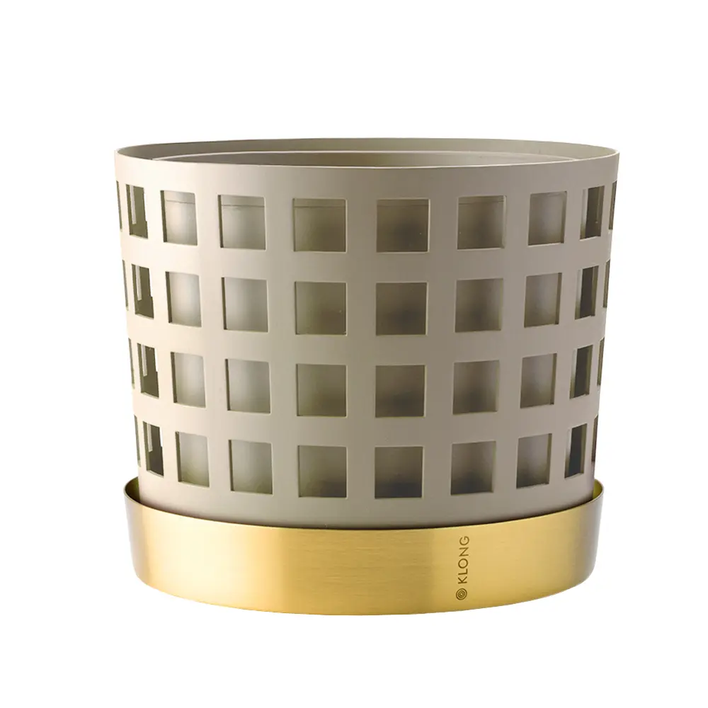 Trio Square Kukkaruukku 18 cm Beige