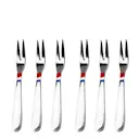 Skaldjursgaffel 6-pack stål
