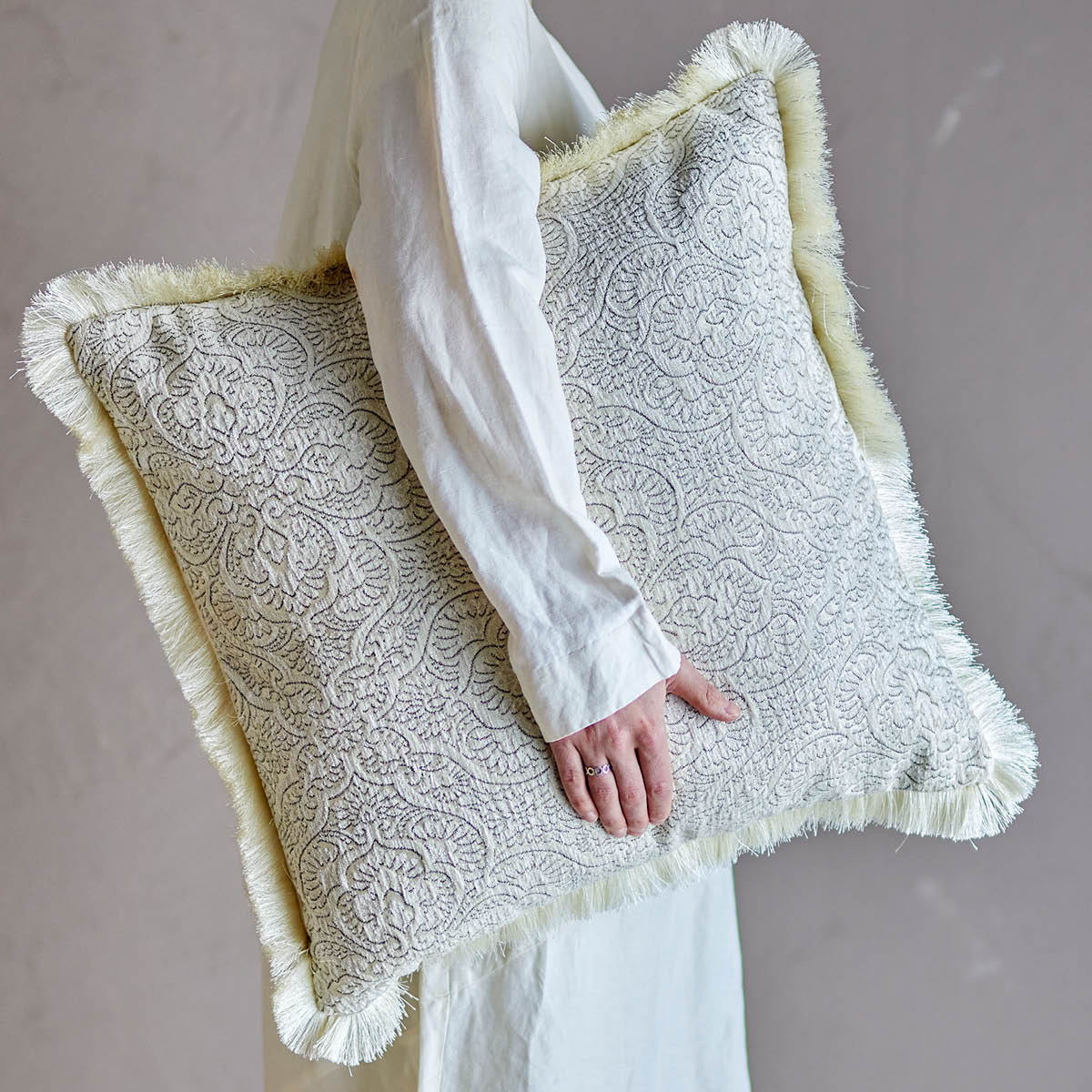 Bloomingville Cabrie kudde 50x50 cm naturvit